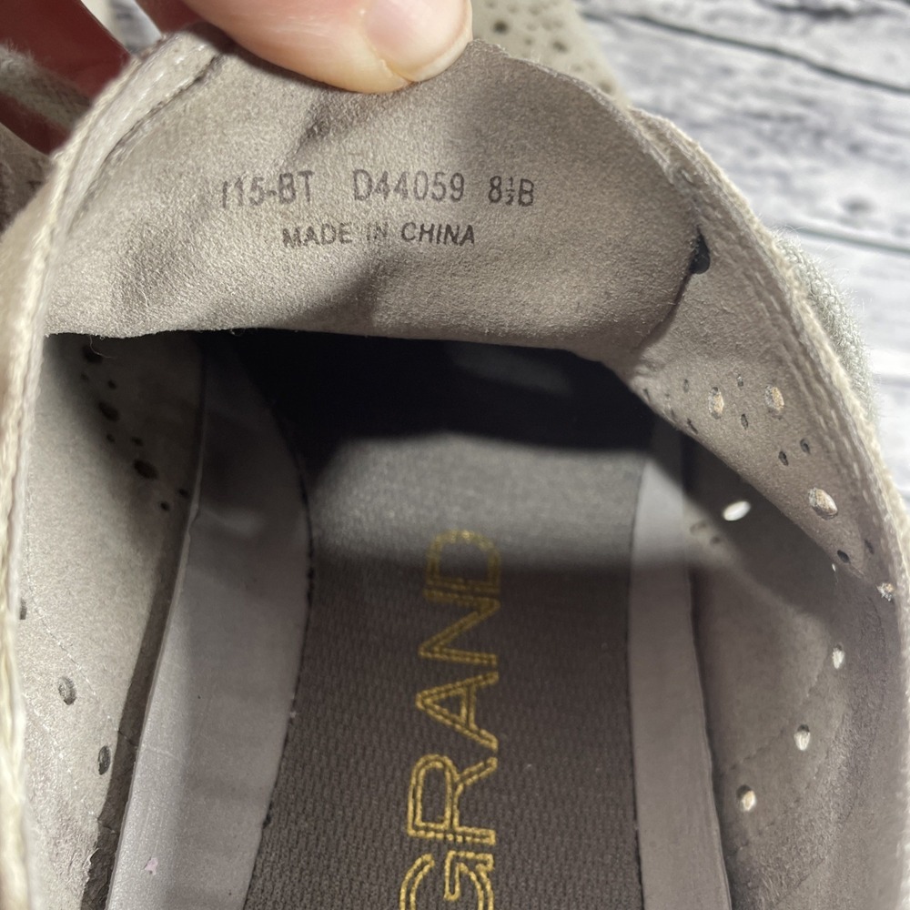 Cole Haan Men's Zerogrand Knit Wingtip Oxford Shoe Gray Knit Mens 8.5 - Picture 4 of 7